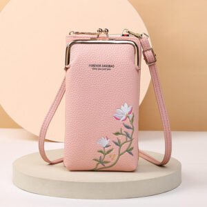 New Premium Embroidered Flower Mini Purse Crossbody Bag for Women