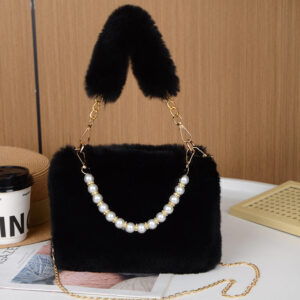 Korean Style Luxurious Plush Fur Crossbody Bag for Women