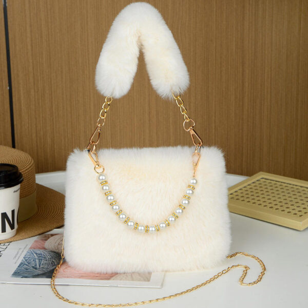 Korean Style Luxurious Plush Fur Crossbody Bag for Women