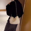 Korean Style Luxurious Plush Fur Crossbody Bag for Women