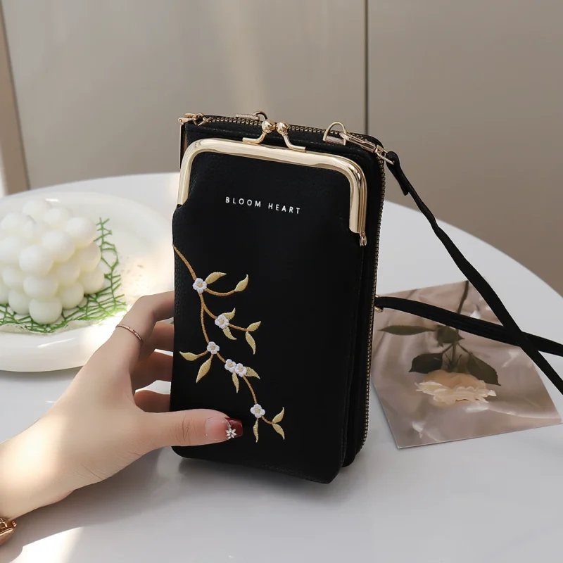 Luxury Embroidered High Quality Crossbody Phone Bag